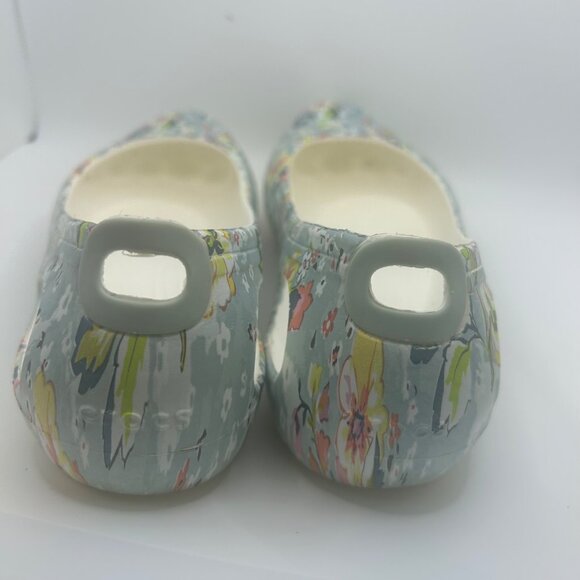 Crocs Floral Print Slip-On Flats Lightweight Comfort Casual Shoes 9 - Picture 6 of 8